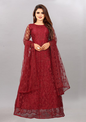 Julee Flared/A-line Gown(Maroon)