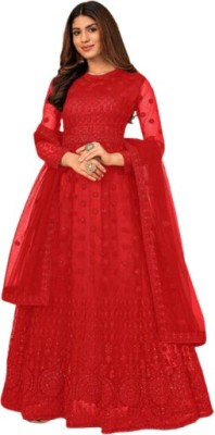 kit villa Anarkali Gown(Red)