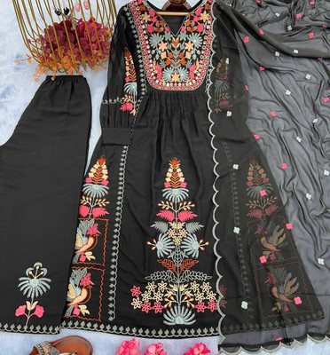 aenor fashion Embroidered Kurta, Trouser/Pant & Dupatta Set