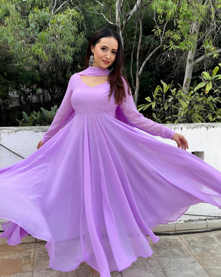TISVARA Anarkali Gown(Purple)