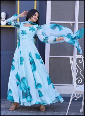 Lanip Creation Flared/A-line Gown(Light Blue)