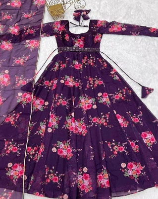 Priniti Anarkali Gown(Purple)