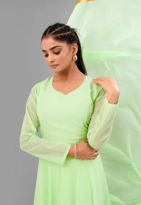 JJGROUP Anarkali Gown(Light Green)