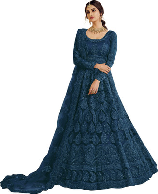 Apnisha Flared/A-line Gown(Dark Blue)