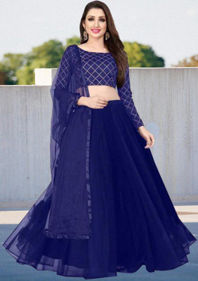 BIPIN ENTERPRISE Anarkali Gown(Blue)
