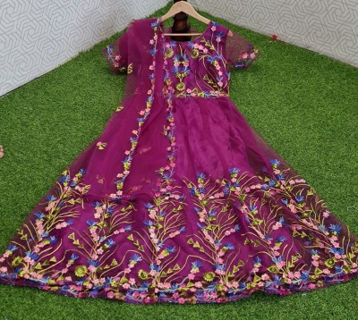 Flared/A-line Gown(Purple)