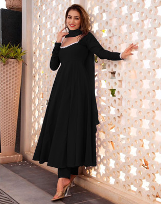 A To Z Cart Flared/A-line Gown(Black)