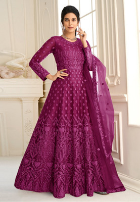 SATVASHIV Flared/A-line Gown(Pink)