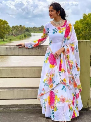HELWIN DESIGNER Anarkali Gown(Multicolor)