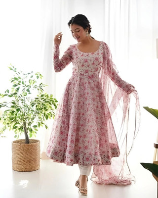 RCI ENTERPRISE Anarkali Gown(White)
