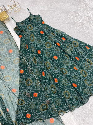 A To Z Cart Flared/A-line Gown(Green)