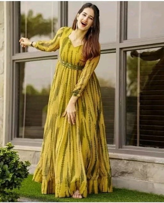 Anarkali Gown(Yellow)