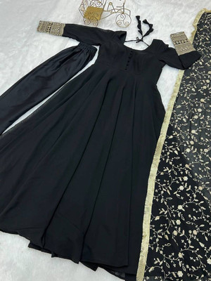 GRISHU COLLECTION Embroidered Anarkali Kurta, Bottom & Dupatta Set