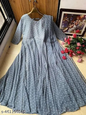 RCI ENTERPRISE Anarkali Gown(Grey)