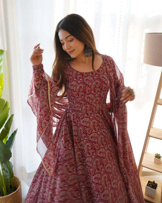 HouseOfCommon Anarkali Gown(Maroon)