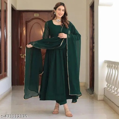 RCI ENTERPRISE Anarkali Gown(Green)