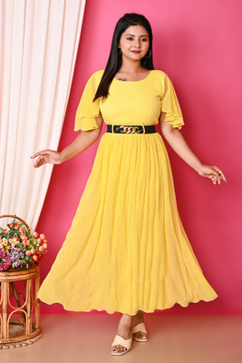 A M.LIBASH Flared/A-line Gown(Yellow)