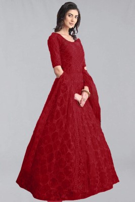 LIFE SKY Anarkali Gown(Red)