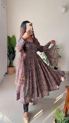 DiyaFab Anarkali Gown(Multicolor)