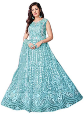 KB FAB Anarkali Gown(Light Blue)