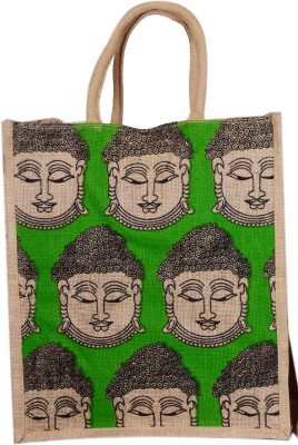 Sunesh Creation Multipurpose Jute Bag Grocery Bag(Green)