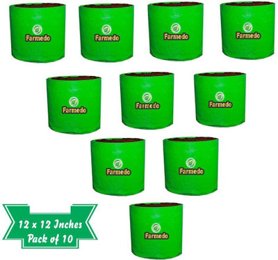 FARMEDO Grow Bag 12' X 12' Inches, Terrace Gardening, Outdoor Gardening, Pack of 10 Grow Bag