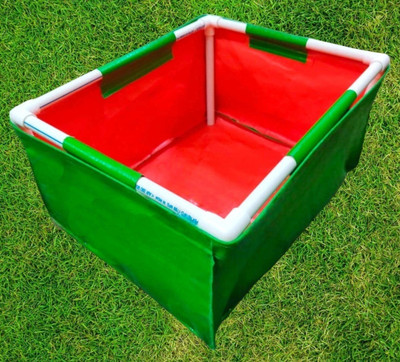 MASHKI Roof Top Gardening growbags, 250 GSM, 24x18x12, HDPE rectangular with PVC pipe Grow Bag