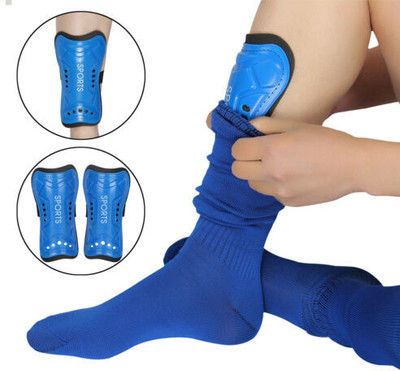 kbb ShieldX Football Shin Pads with Long Socks – Combo Set for Boys, Girls & Adults Football Shin Guard(Blue)