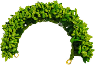S Mark Grand Looking Bridal Artificial Gajra | Pack Of 1 | (Green Color) Hair Accessory Set(Green)
