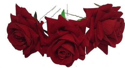 Fascinating Red rose hairpin03 Hair Pin(Red)