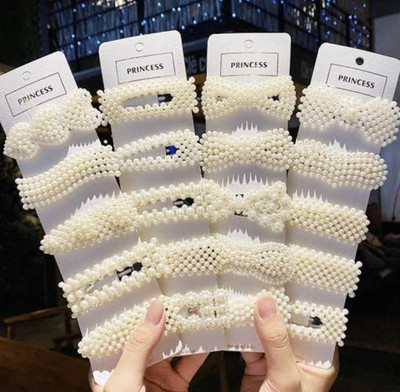 Anna Stella 20 Piece Pearl Hair Clips Large Hair Clips Pins Hair For Women Girls Hair Clip (White) MOQ 10 For Rs. 19 @ 87% off