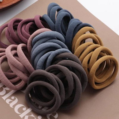 house of common Hitvik 30 PC Dark Colors Hair Rubber Bands Ponytail Stretchable Bands For Women, Rubber Band(Multicolor)