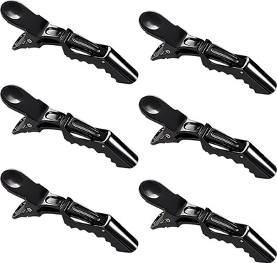 Pinaka  Clips Sectioning Crocodile  Clips Duckbill Clips, Pack of 6 Hair Extension