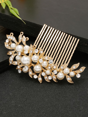 YouBella Stylish and Trendy Party Wear Jewellery Hair Accessory Set(Gold)