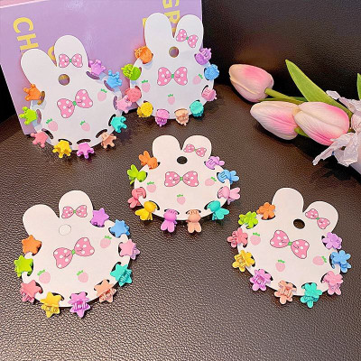 Balasundri 50PC Mini Hair Claw Clips Colorful Korean Matte Hair Claw Accessories For Kids Hair Claw(Multicolor)
