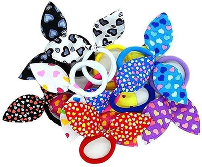 Direct Harvest bunny ears rubber band, multicolour rubber band for kids(Pack of 12) Rubber Band(Multicolor)