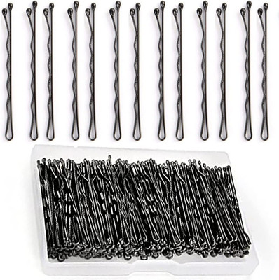 NIVO Black boby pins pack of 96 pc for girls and women. Hair Pin(Black)