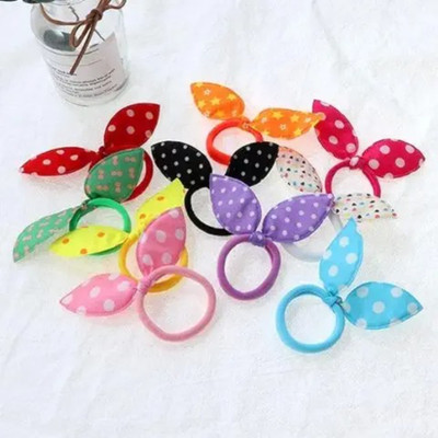 Direct Harvest rabbit bunny hair rubber band, rubber band for kids(Pack of 12) Rubber Band(Multicolor)
