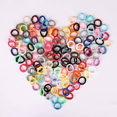 vcare Collection 100 PCS Baby Hair Tie Mini And Small Size Ponytail Holder For Girls Rubber Band(Multicolor)