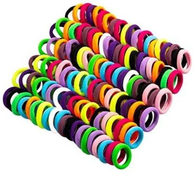 Flicky 100pcs multicolor hair elastic band for women/girls | rubber band Rubber Band(Multicolor)