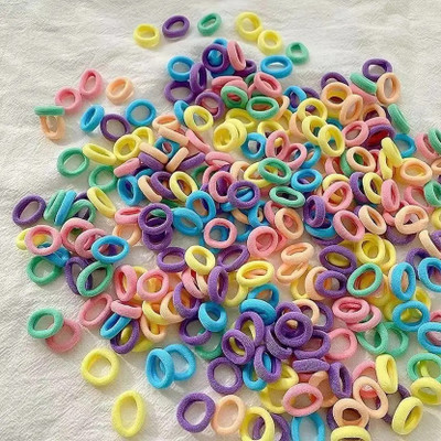 Aayra 100 Pcs Hair Rubber Band for Kids Mini Rubber Band, Stylish and tight holding Rubber Band(Multicolor)