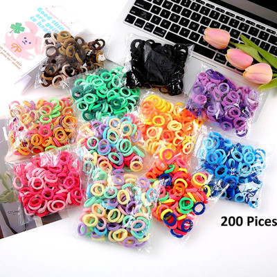Alucia 200 Cute Koko Hair Rubber Band for Kids Girls Ponytail Holder Hair Band(Multicolor)