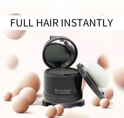 Jiwoo Black Hair Cover Powder for Root Touch-Up & Hair Concealer Dm123 medium Hair Volumizer powder(4.5 g)