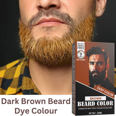 Wrixty Brown Beard Gel Deep & Natural Brown Beard Color – No Chemicals , Brown