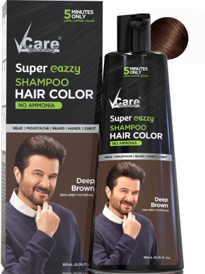 Vcare Super Eazzy Shampoo Hair Color| Natural Hair Care Products , Deep Brown