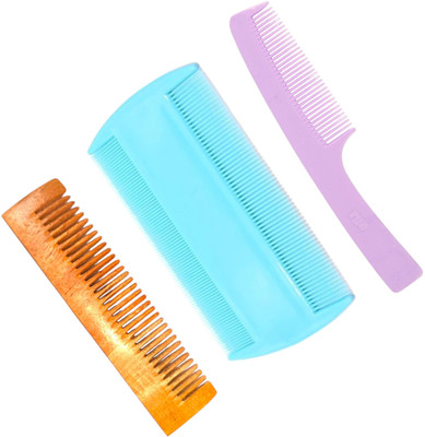 MICLAC Compact Hair Comb for Quick Fixes, Pack of 3