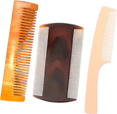 MICLAC Wide-Tooth Detangling Comb for Curly and Straight Hair, Pack of 3