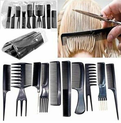 LARA KOSSLER 10 PC..Hairdressing Barbers Combs Brush Set