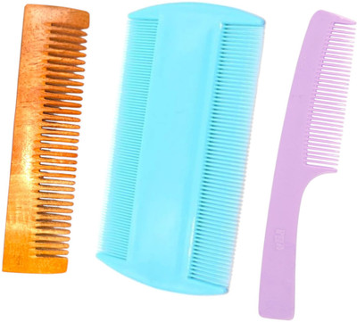 MICLAC Regular Hair Comb for Women and Men, Pack of 3