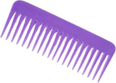 MICLAC Detangling Comb for Short Hair - Plastic Wide Tooth Multicolor Design - 1Pc
